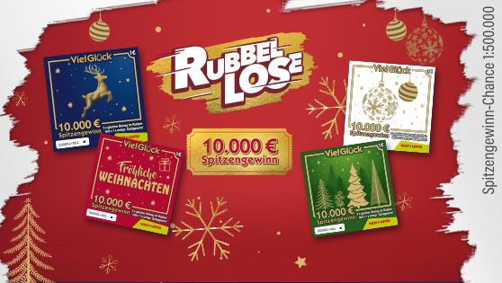 Rubbellose Viel Glück, 10.000 € Spitzengewinn