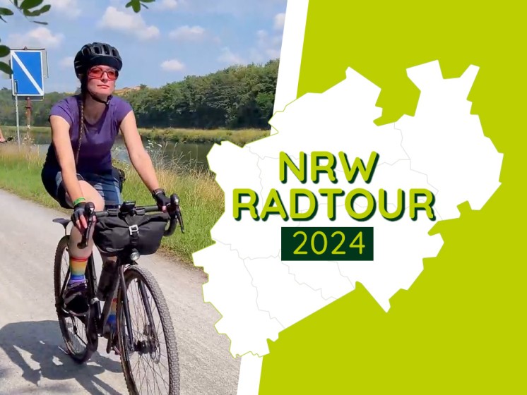 Radfahrerin auf der NRW-Radtour 2024 | WestLotto