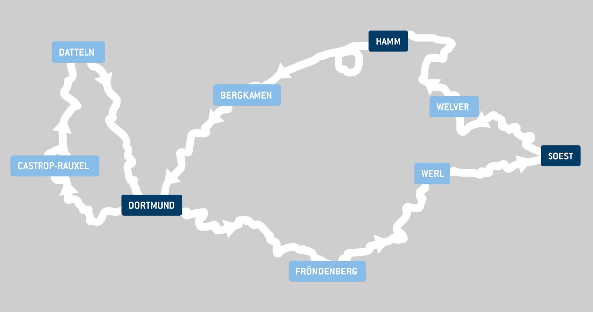 Strecke der NRW-Radtour 2024 | WestLotto