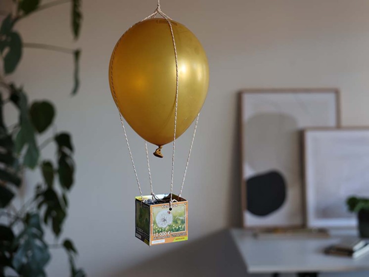 Do-It-Yourself-Heißluftballon aus WestLotto-Rubbellosen