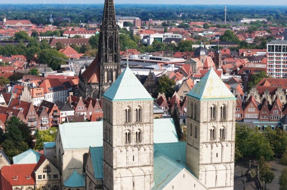 Blick auf Dom und Lambertikirche in Münster | WestLotto-Radtour des Monats