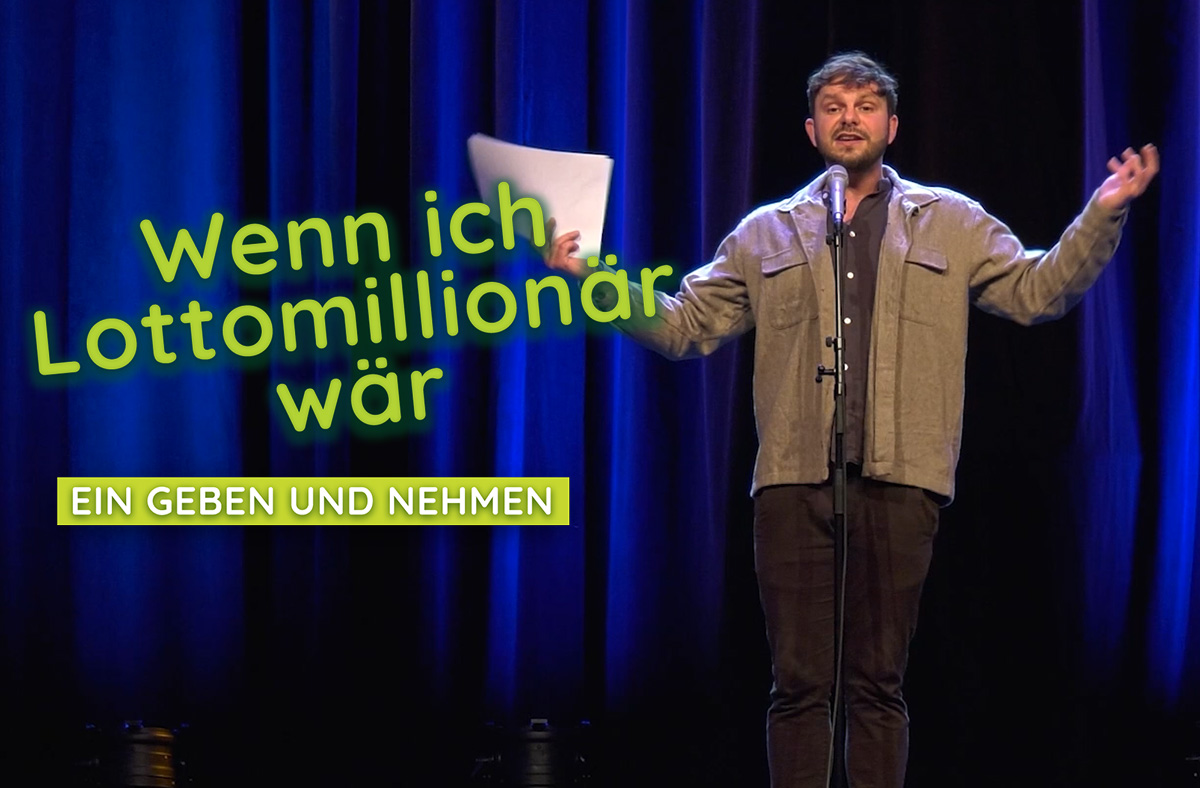 Poetry Slammer Flo Stein auf der Bühne | WestLotto